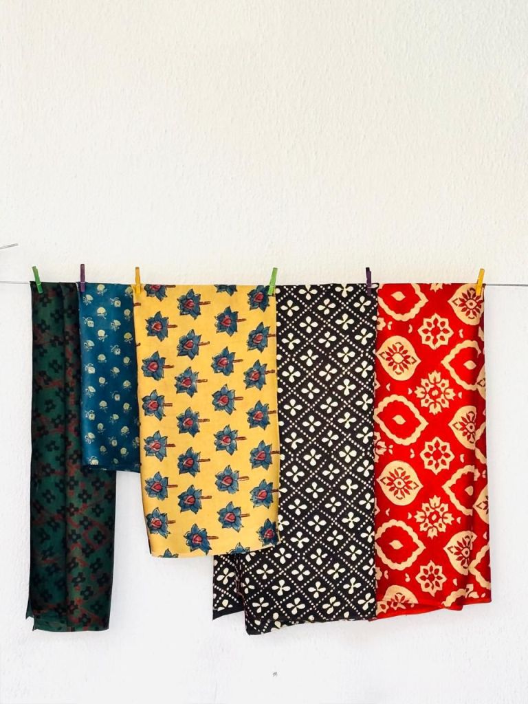 Kathri Saab natural dyed silk scarf