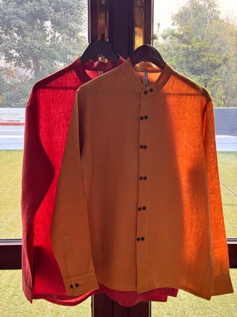 The Marrakesh linen shirt - Ochre
