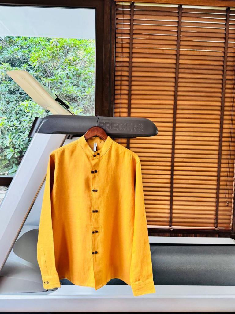 The Marrakesh linen shirt - Ochre