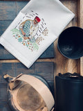 Single-thread cross-stitch guest towels, delicately hand-embroidered by women artisans in rural Andhra.