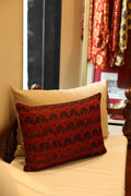 The Red Chrysanthemum silk cushion