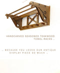 Teakwood towel rack