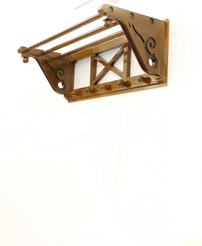 Teakwood towel rack