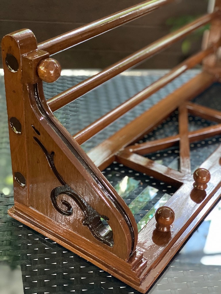 Teakwood towel rack