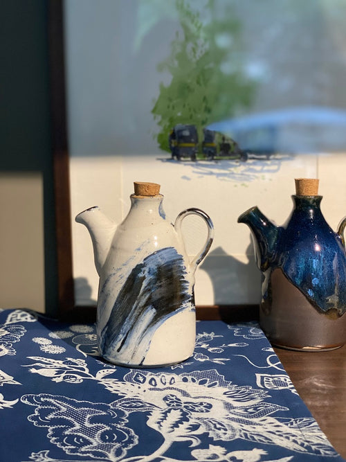 Cobalt glazed amphora