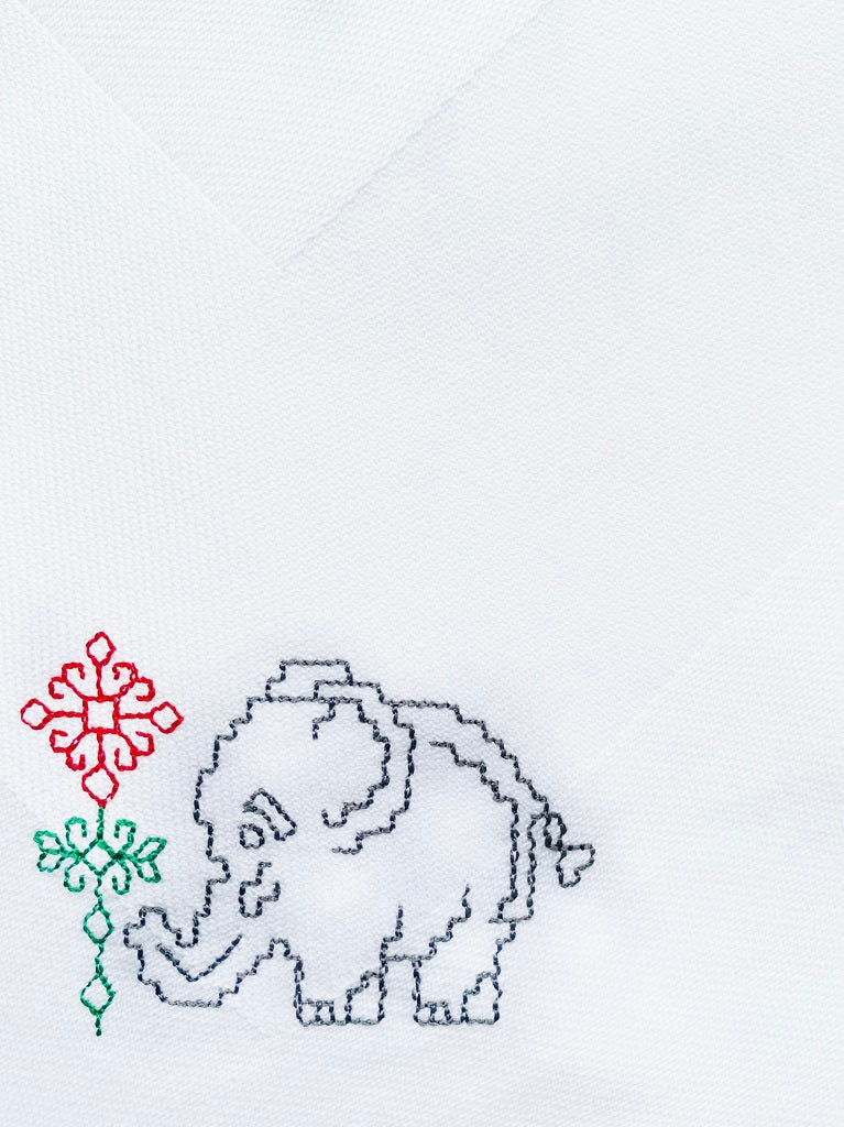 Elephant in the garden - Embroidered dinner napkins