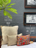 Sandwashed natural linen cushion cover