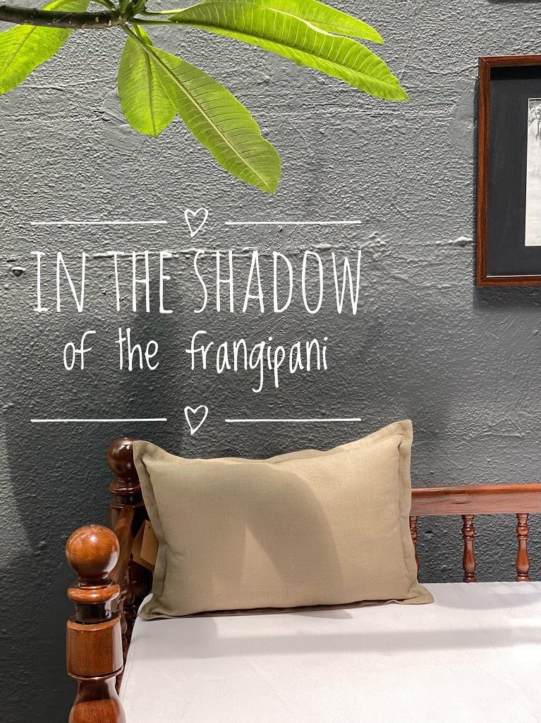 Natural olive linen cushion cover